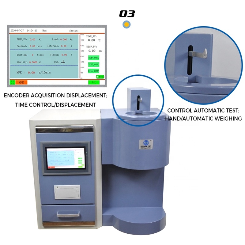 ISO1133 제조 자동 LCD 용융 흐름 인덱서 공장 용융 흐름 인덱서