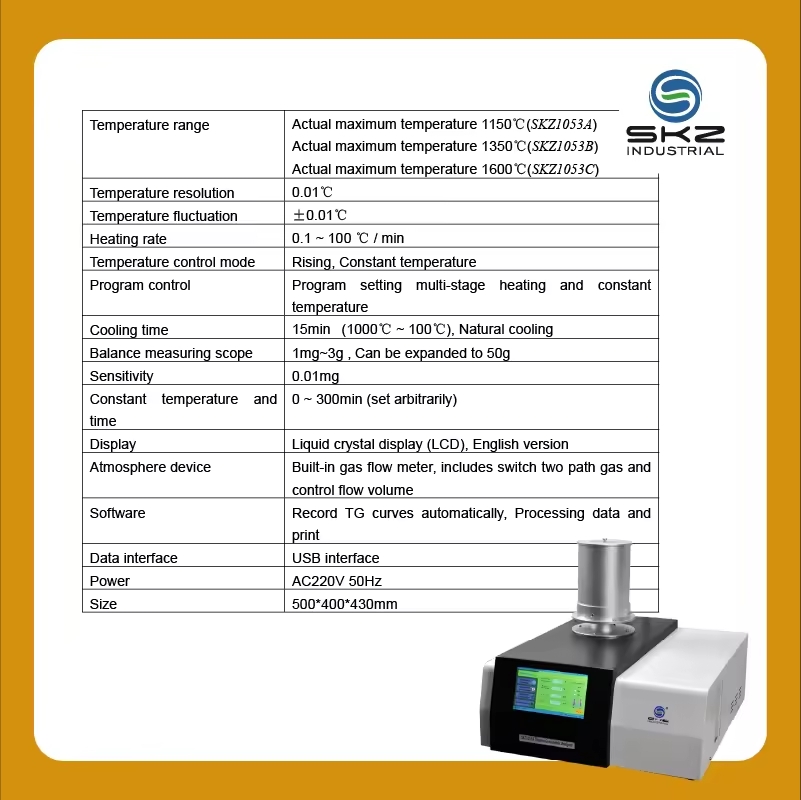 Automatyczny analizator termograwimetryczny 0,01 ℃