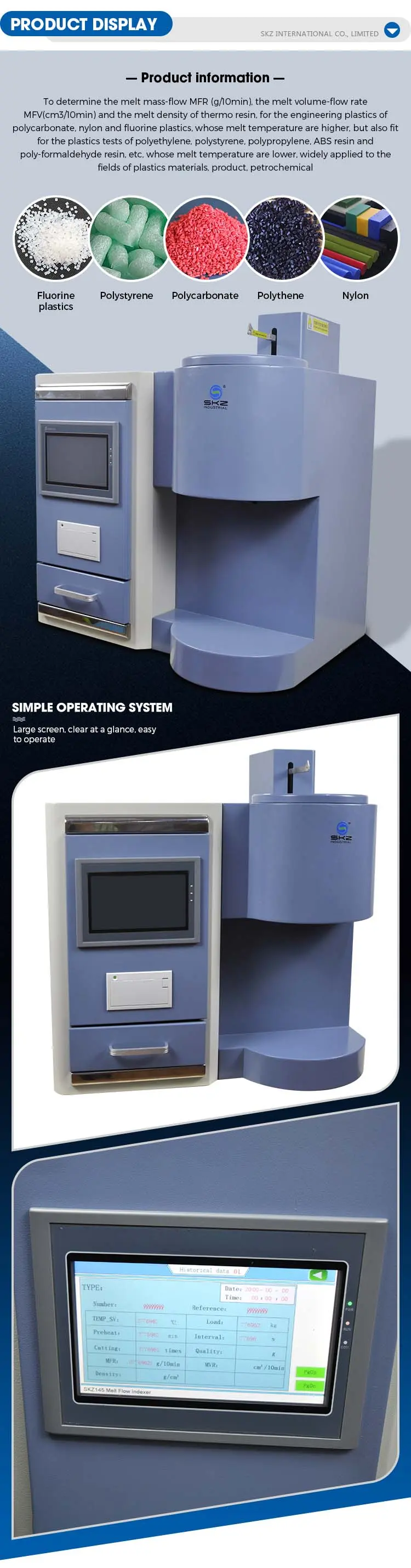 ISO1133 Manufacturing Auto LCD Melt Flow Indexer Заводський індексатор Melt Flow Indexer