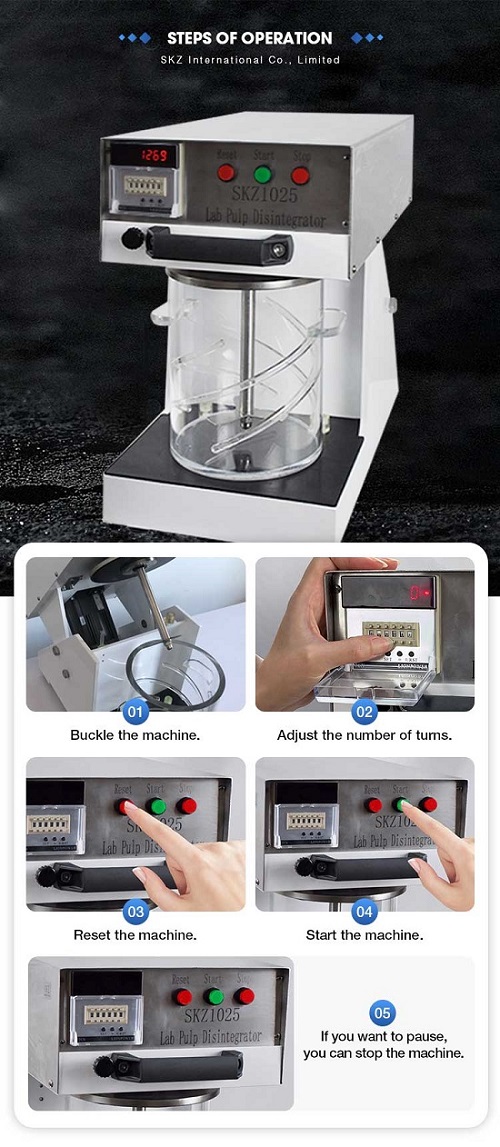 Desintegrador de pulpa de laboratorio