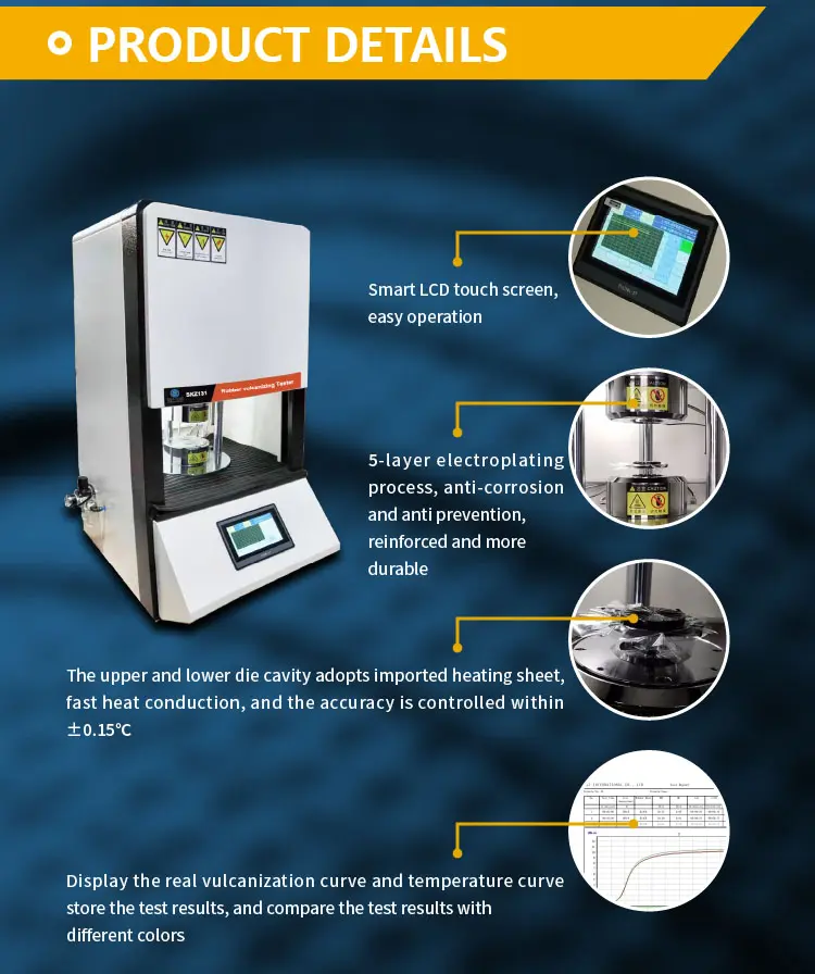 Rubber vulcanizing Tester Rotor-less curemeter