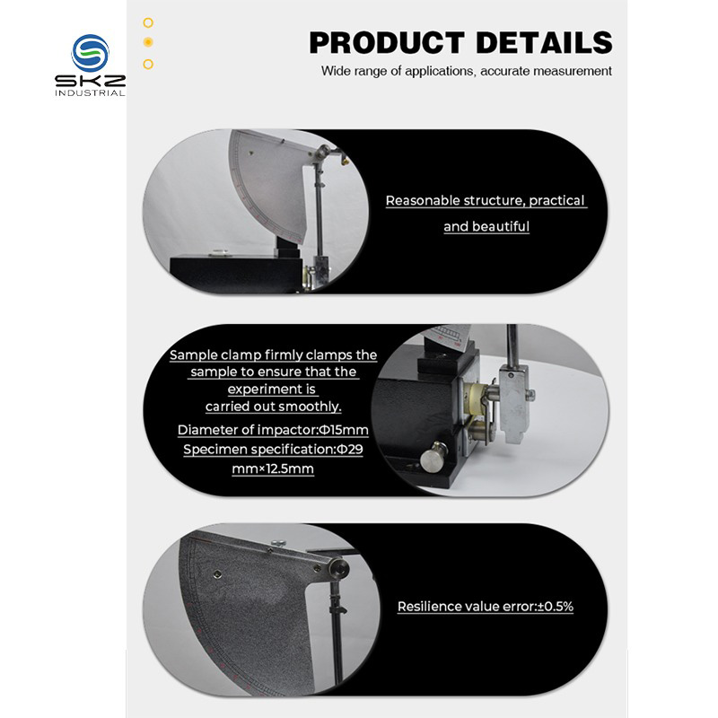 Probador de resiliencia al impacto de caucho ASTM-D 1054-66