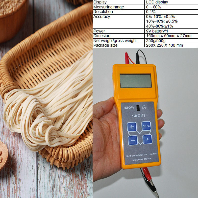 Medidor de humedad de fideos de laboratorio