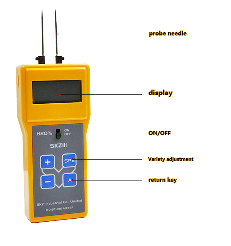 Portable Dried Fruits And Vegetables Moisture Meter SKZ111C-4 